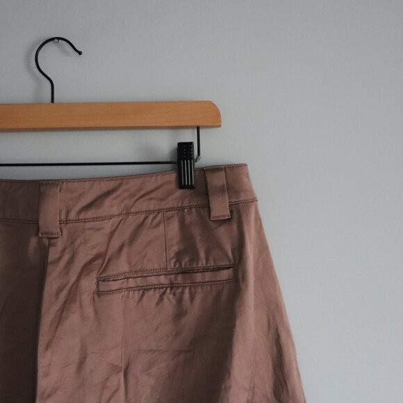 Old Navy Satin Extra High Rise Sz 12 Wide Leg Cargo Utility Barrel Pull On Pants - Picture 8 of 14